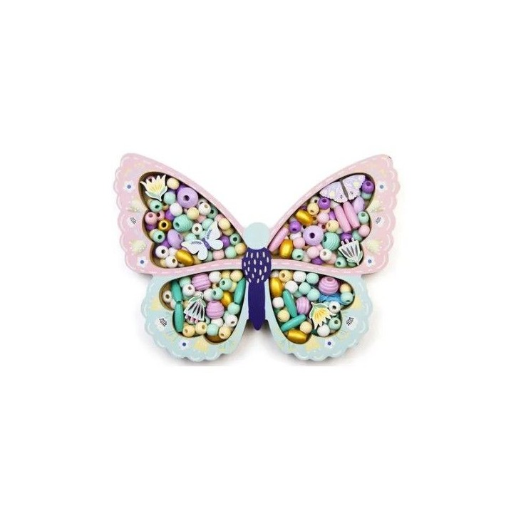 Coffret de perles en bois - SYCOMORE - Papillon - Des 4 ans Coffret de perles en bois - SYCOMORE - Papillon - Des 4 ans