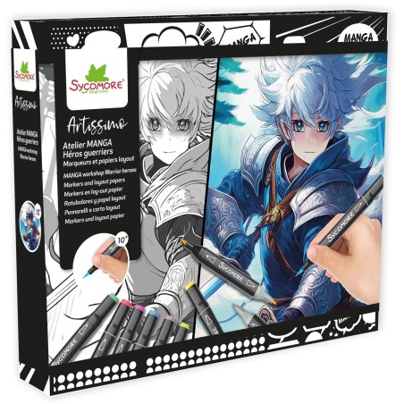 Coffret créatif - SYCOMORE - Layout et marqueurs - Héros guerriers -