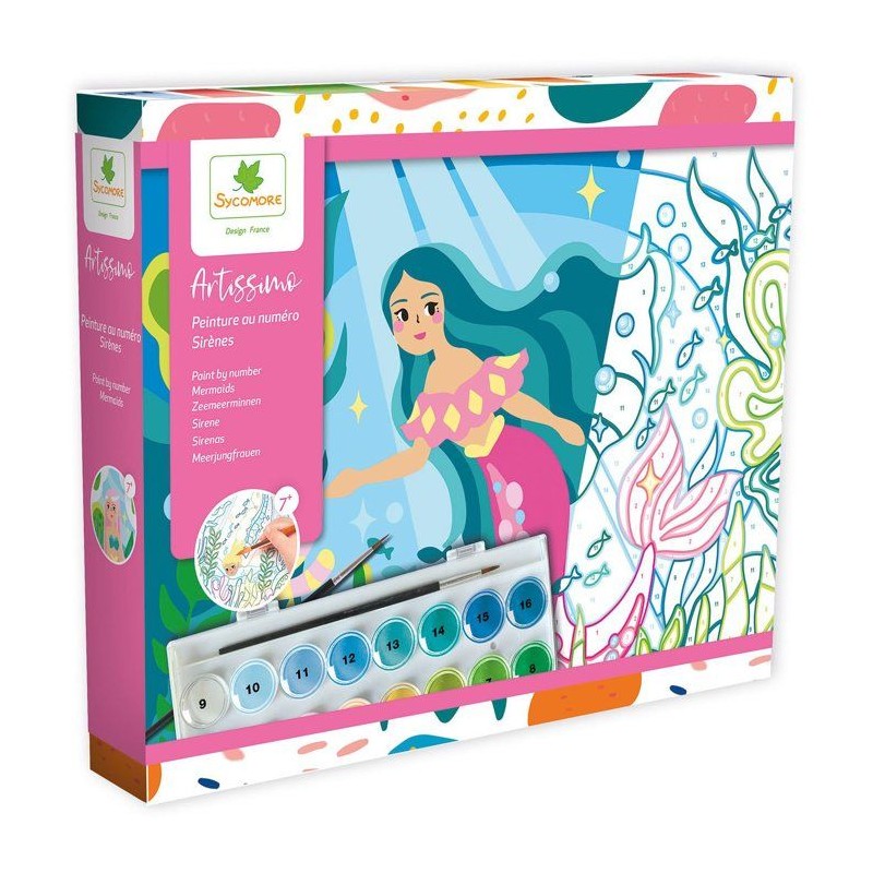 Kit créatif Peinture au numéro - SYCOMORE - Artissimo - Sirenes - De