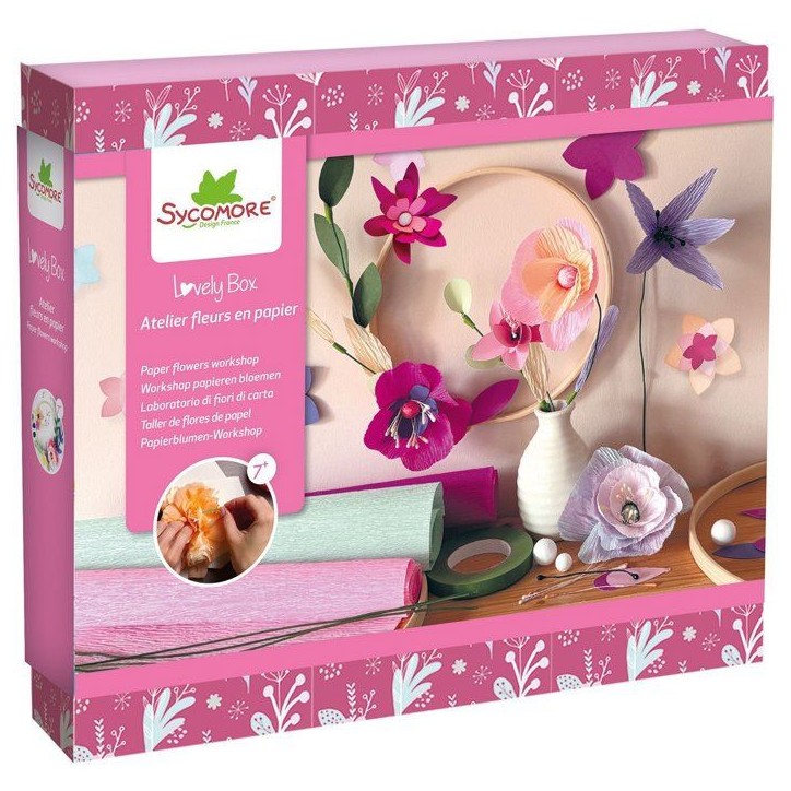 Lovely box - SYCOMORE - Atelier fleurs en papier - Des 7 ans Lovely box - SYCOMORE - Atelier fleurs en papier - Des 7 ans