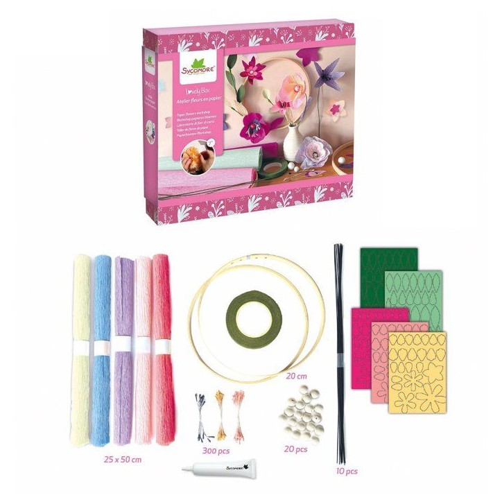 Lovely box - SYCOMORE - Atelier fleurs en papier - Des 7 ans Lovely box - SYCOMORE - Atelier fleurs en papier - Des 7 ans