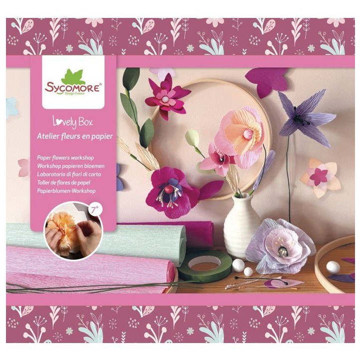 Lovely box - SYCOMORE - Atelier fleurs en papier - Des 7 ans Lovely box - SYCOMORE - Atelier fleurs en papier - Des 7 ans