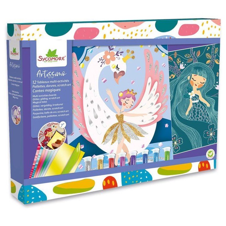 Tableaux a gratter et décorer - SYCOMORE - Contes magiques - Multicolores Tableaux a gratter et décorer - SYCOMORE - Contes magiques - Multicolores