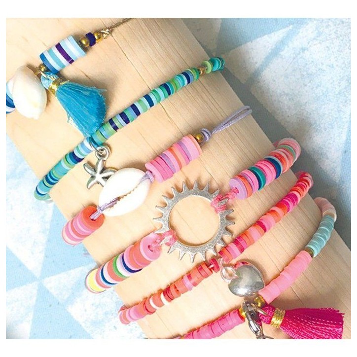 Atelier de bijoux - SYCOMORE - Bracelets Heishi - Des 7 ans Atelier de bijoux - SYCOMORE - Bracelets Heishi - Des 7 ans