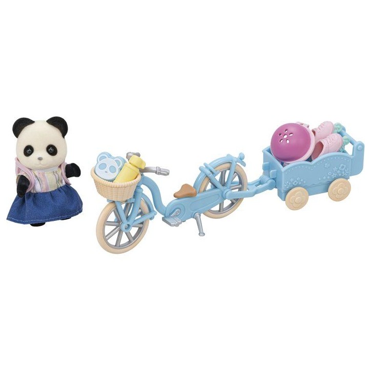 La fille panda, son vélo et sa remorque - Sylvanian Families - 5652 La fille panda, son vélo et sa remorque - Sylvanian Families - 5652
