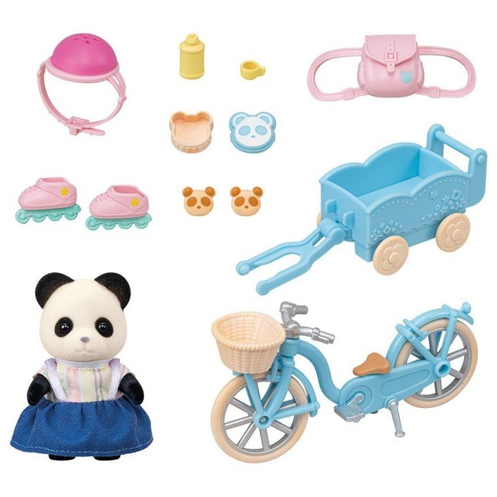 La fille panda, son vélo et sa remorque - Sylvanian Families - 5652 La fille panda, son vélo et sa remorque - Sylvanian Families - 5652