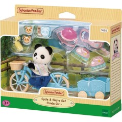 La fille panda, son vélo et sa remorque - Sylvanian Families - 5652
