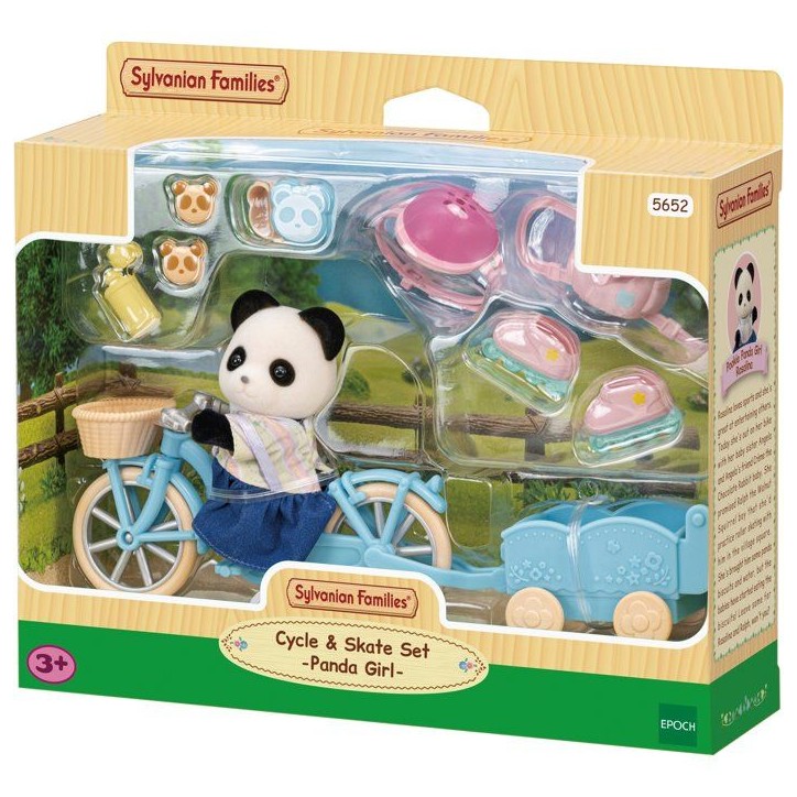 La fille panda, son vélo et sa remorque - Sylvanian Families - 5652 La fille panda, son vélo et sa remorque - Sylvanian Families - 5652