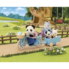 La fille panda, son vélo et sa remorque - Sylvanian Families - 5652