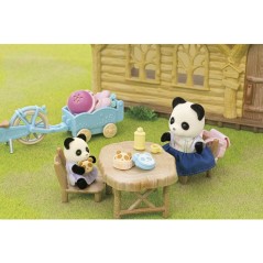 La fille panda, son vélo et sa remorque - Sylvanian Families - 5652
