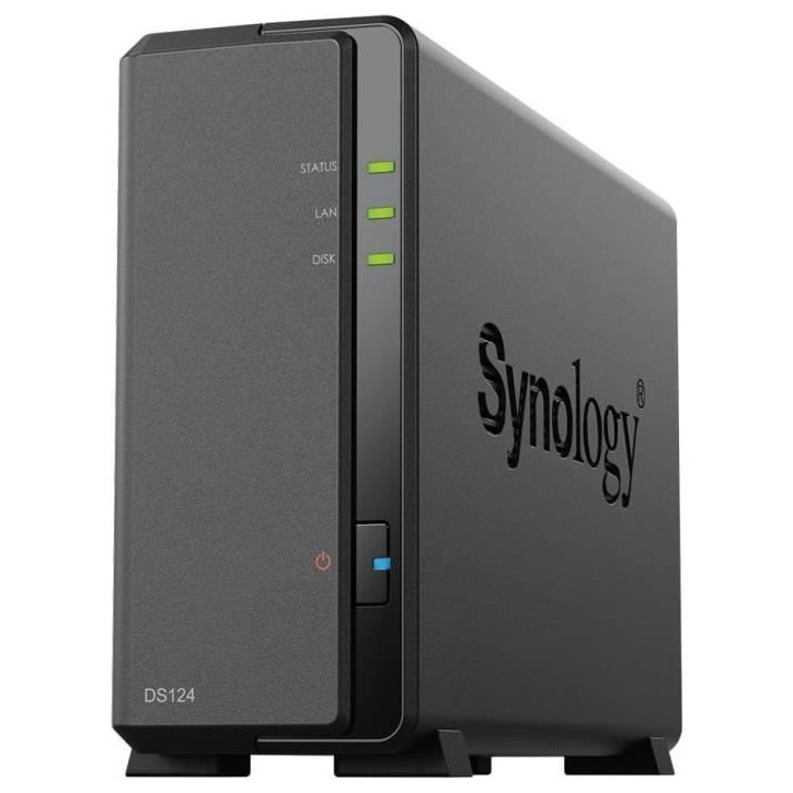 Serveur NAS - SYNOLOGY - DS124 - 1 baie - Gigabit Ethernet - RAM 1 Go