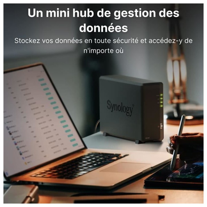 Serveur NAS - SYNOLOGY - DS124 - 1 baie - Gigabit Ethernet - RAM 1 Go