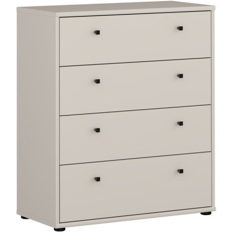 Commode TEMPRA 4 Tiroirs - Décor cachemire – L 73,7 × P 34,8 × H