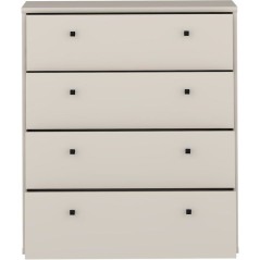 Commode TEMPRA 4 Tiroirs - Décor cachemire – L 73,7 × P 34,8 × H