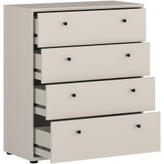 Commode TEMPRA 4 Tiroirs - Décor cachemire – L 73,7 × P 34,8 × H