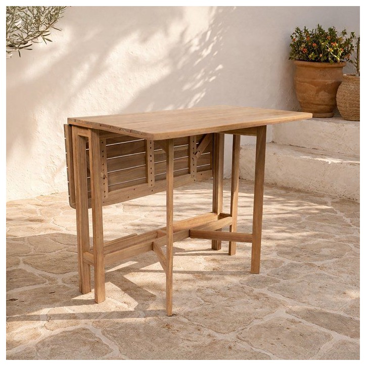 Table de jardin - FERRET - Pliante - Bois d'Acacia FSC - 21/55/90 x 90 x 75 cm - 4 personnes Table de jardin - FERRET - Pliante - Bois d'Acacia FSC - 21/55/90 x 90 x 75 cm - 4 personnes