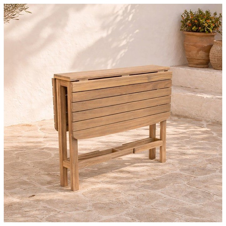 Table de jardin - FERRET - Pliante - Bois d'Acacia FSC - 21/55/90 x 90 x 75 cm - 4 personnes Table de jardin - FERRET - Pliante - Bois d'Acacia FSC - 21/55/90 x 90 x 75 cm - 4 personnes