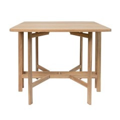 Table de jardin - FERRET - Pliante - Bois d'Acacia FSC - 21/55/90 x 90