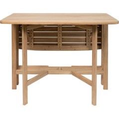 Table de jardin - FERRET - Pliante - Bois d'Acacia FSC - 21/55/90 x 90