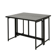 Table de jardin - FERRET - Pliante - Métal - Noir - 98 x 80 x 72 cm - 4 personnes