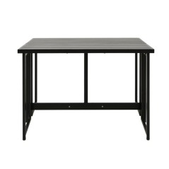 Table de jardin - FERRET - Pliante - Métal - Noir - 98 x 80 x 72 cm -