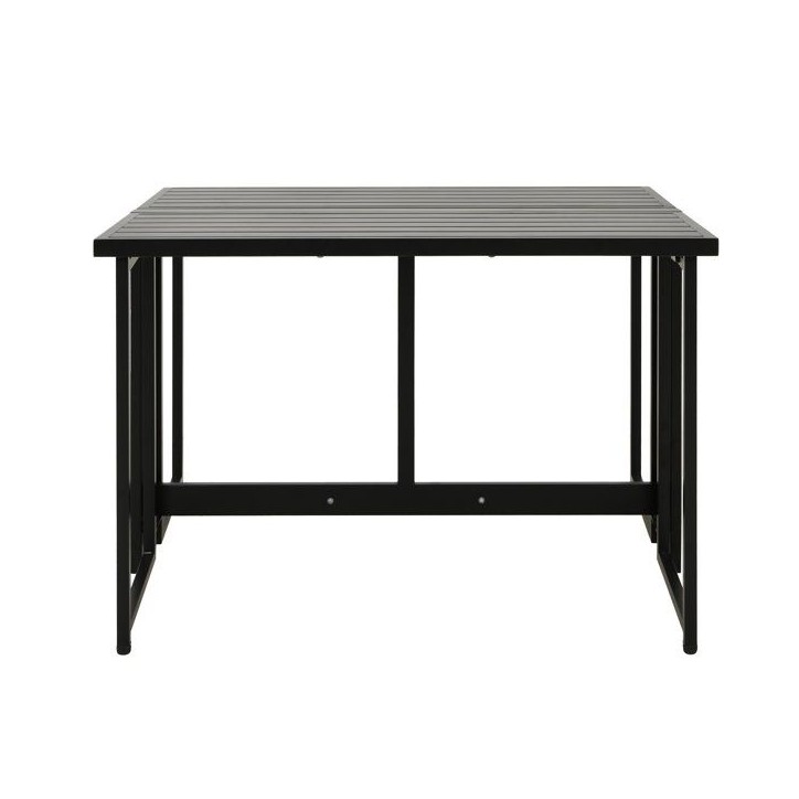 Table de jardin - FERRET - Pliante - Métal - Noir - 98 x 80 x 72 cm - 4 personnes Table de jardin - FERRET - Pliante - Métal - Noir - 98 x 80 x 72 cm - 4 personnes