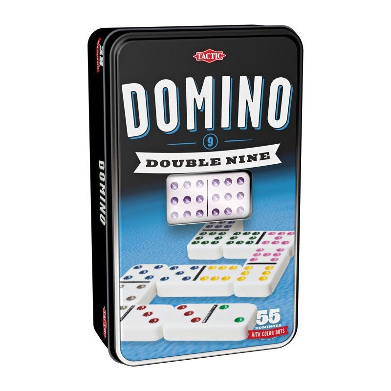 DOMINO Double 9 - Jeux de société - TACTIC - Des 7 ans
