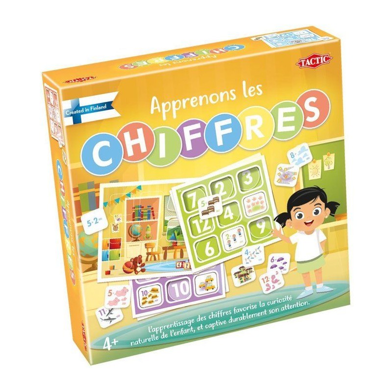 Apprenons les chiffres - Jeu éducatif - TACTIC - 2 joueurs et plus -