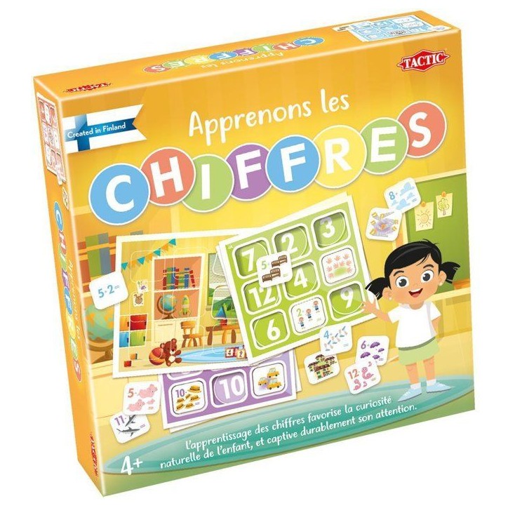 Apprenons les chiffres - Jeu éducatif - TACTIC - 2 joueurs et plus - Des 4 ans