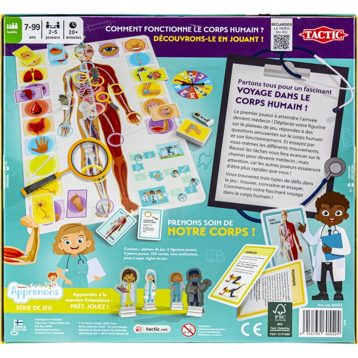 Apprenons le corps humain - Jeu éducatif - TACTIC - 2 joueurs et plus - Des 7 ans