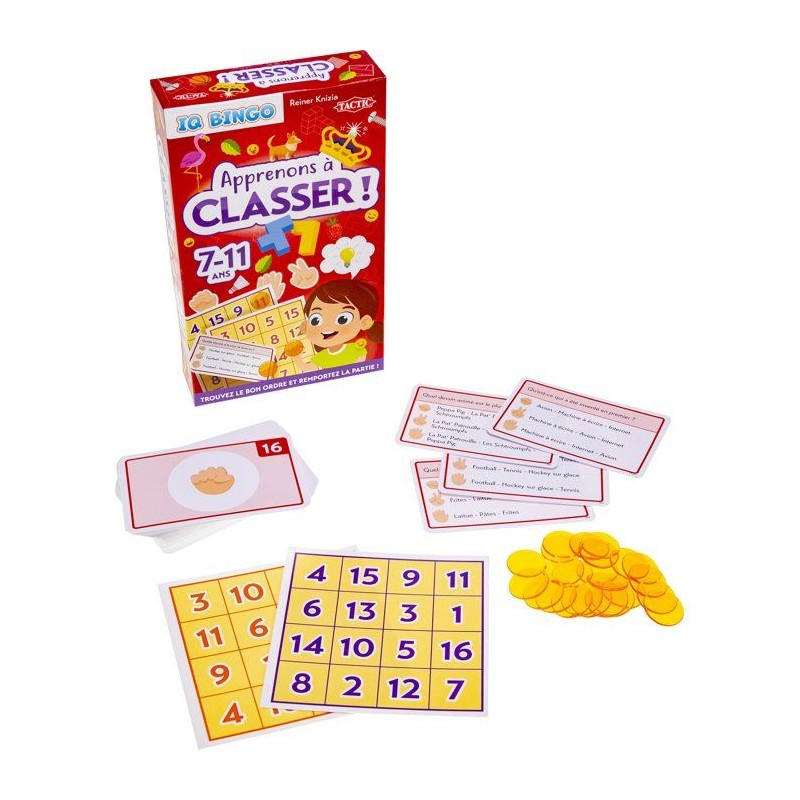 Apprenons a classer - Jeu de société - TACTIC - IQ Bingo - 2 joueurs