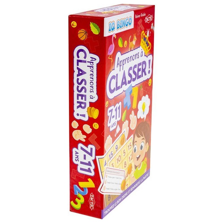 Apprenons a classer - Jeu de société - TACTIC - IQ Bingo - 2 joueurs - De 7 a 11 ans Apprenons a classer - Jeu de société - TACTIC - IQ Bingo - 2 joueurs - De 7 a 11 ans