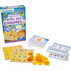 Apprenons avec des énigmes - Jeu de société - TACTIC - IQ Bingo - 2 joueurs - De 8 a 12 ans