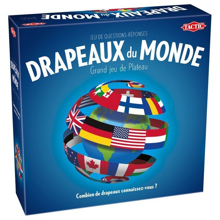 Drapeaux du Monde - Jeu de quiz - TACTIC - 2 a 6 joueurs - Des 8 ans Drapeaux du Monde - Jeu de quiz - TACTIC - 2 a 6 joueurs - Des 8 ans