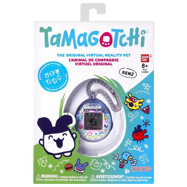 Tamagotchi - BANDAI - Tamagotchi original - Tama Sleeping - Animal électronique virtuel avec écran couleur, 3 boutons et jeux Tamagotchi - BANDAI - Tamagotchi original - Tama Sleeping - Animal électronique virtuel avec écran couleur, 3 boutons et jeux