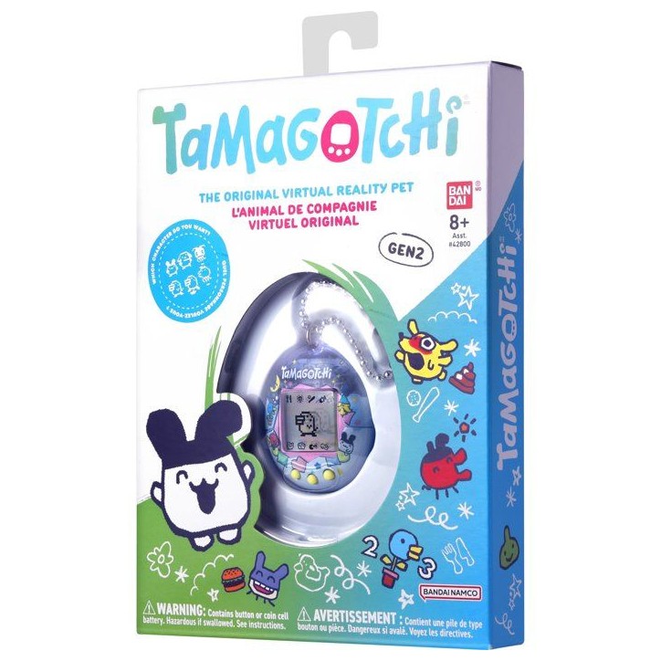 Tamagotchi - BANDAI - Tamagotchi original - Tama Sleeping - Animal électronique virtuel avec écran couleur, 3 boutons et jeux Tamagotchi - BANDAI - Tamagotchi original - Tama Sleeping - Animal électronique virtuel avec écran couleur, 3 boutons et jeux