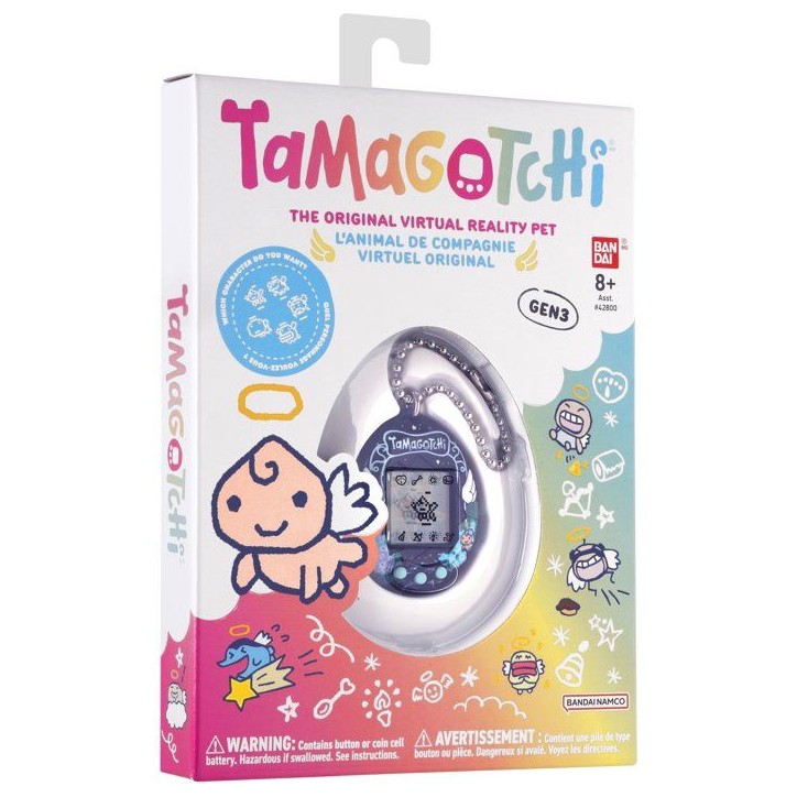 Tamagotchi - BANDAI - Tamagotchi original - Angel Night Garden - Animal électronique virtuel avec écran couleur, 3 boutons et Tamagotchi - BANDAI - Tamagotchi original - Angel Night Garden - Animal électronique virtuel avec écran couleur, 3 boutons et