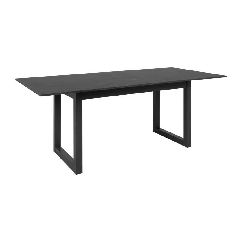 Table extensible Austin 80A - Décor ardoise foncé et anthracite - Al