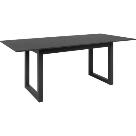 Table extensible Austin 80A - Décor ardoise foncé et anthracite - Al