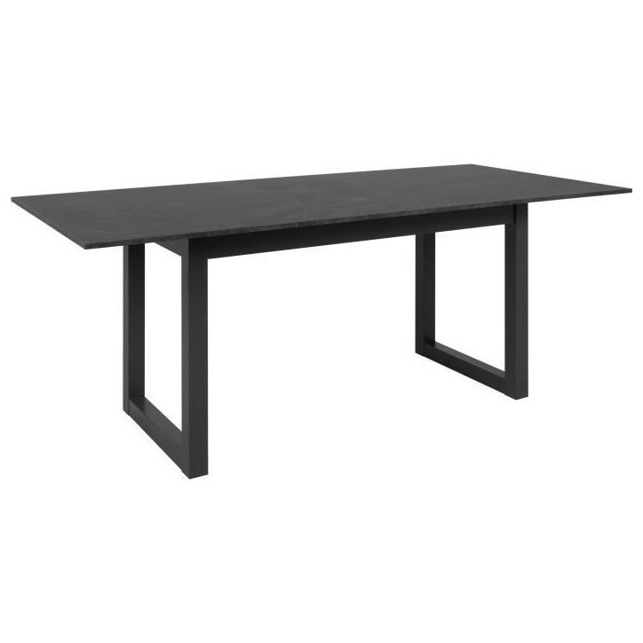 Table extensible Austin 80A - Décor ardoise foncé et anthracite - Allonge de 40 cm incluse - L160-200 x H75 x P90 cm Table extensible Austin 80A - Décor ardoise foncé et anthracite - Allonge de 40 cm incluse - L160-200 x H75 x P90 cm