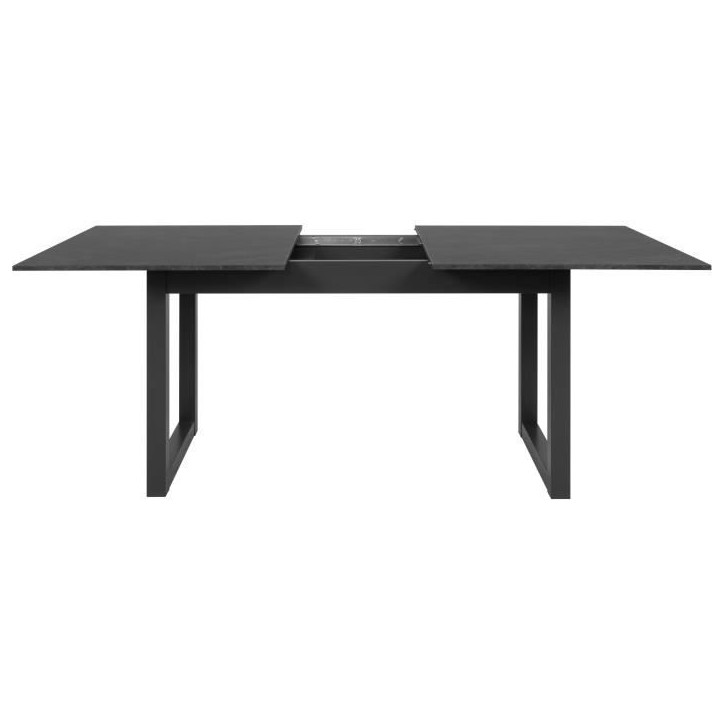 Table extensible Austin 80A - Décor ardoise foncé et anthracite - Allonge de 40 cm incluse - L160-200 x H75 x P90 cm Table extensible Austin 80A - Décor ardoise foncé et anthracite - Allonge de 40 cm incluse - L160-200 x H75 x P90 cm