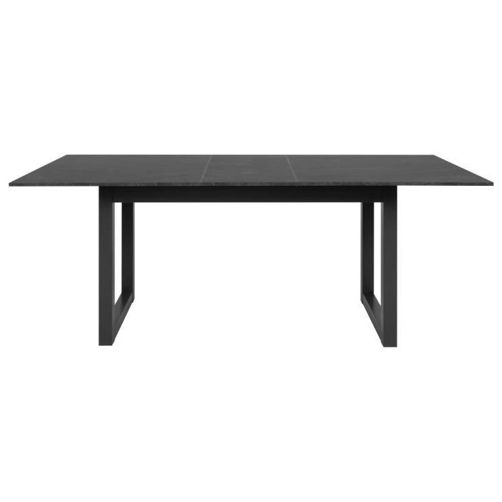 Table extensible Austin 80A - Décor ardoise foncé et anthracite - Allonge de 40 cm incluse - L160-200 x H75 x P90 cm Table extensible Austin 80A - Décor ardoise foncé et anthracite - Allonge de 40 cm incluse - L160-200 x H75 x P90 cm