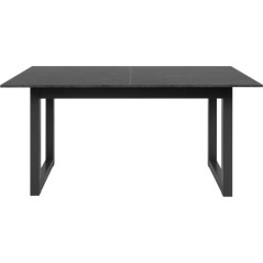 Table extensible Austin 80A - Décor ardoise foncé et anthracite - Al