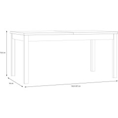 Table a manger extensible ouverture synchronisée - COMO - Chene - Rec