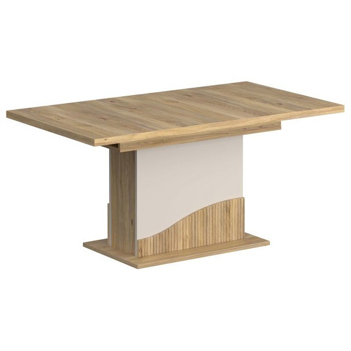 Table a manger - PoeM - Extensible - Rectangulaire - Sable / Chene - 8 personnes - 160-200 x 90 x 76 cm Table a manger - PoeM - Extensible - Rectangulaire - Sable / Chene - 8 personnes - 160-200 x 90 x 76 cm
