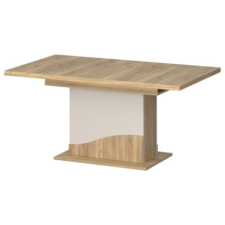 Table a manger - PoeM - Extensible - Rectangulaire - Sable / Chene - 8 personnes - 160-200 x 90 x 76 cm Table a manger - PoeM - Extensible - Rectangulaire - Sable / Chene - 8 personnes - 160-200 x 90 x 76 cm