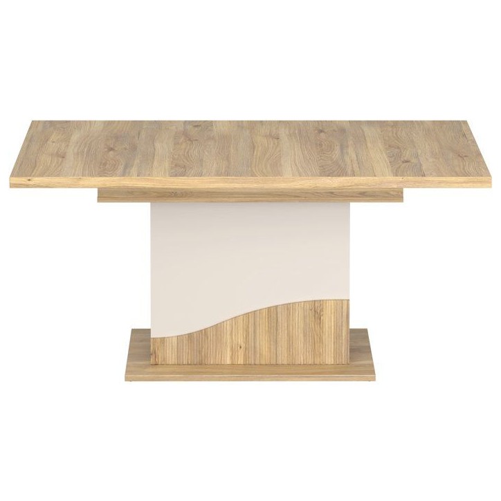 Table a manger - PoeM - Extensible - Rectangulaire - Sable / Chene - 8 personnes - 160-200 x 90 x 76 cm Table a manger - PoeM - Extensible - Rectangulaire - Sable / Chene - 8 personnes - 160-200 x 90 x 76 cm