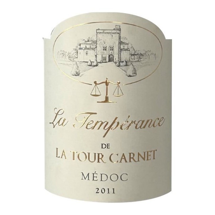 Château La Tour Carnet Cuvée La Tempérance 2011 Médoc - Vin rouge de Bordeaux