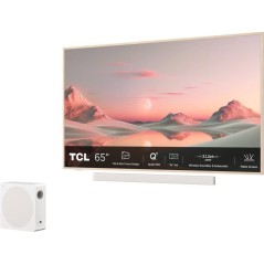 TCL TV QLED 65 (164 cm) - 4K UHD 3840x2160 - Google TV - Barre de son + caisson 3.1.2 - 230W Surround - 4x HDMI 2.1