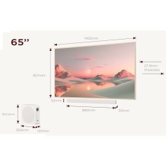 TCL TV QLED 65 (164 cm) - 4K UHD 3840x2160 - Google TV - Barre de son